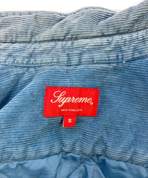 SUPREME（シュプリーム）SUPREME (シュプリーム) Quilted Corduroy Shirt ブルー サイズ:SIZE Sの古着・服飾アイテム