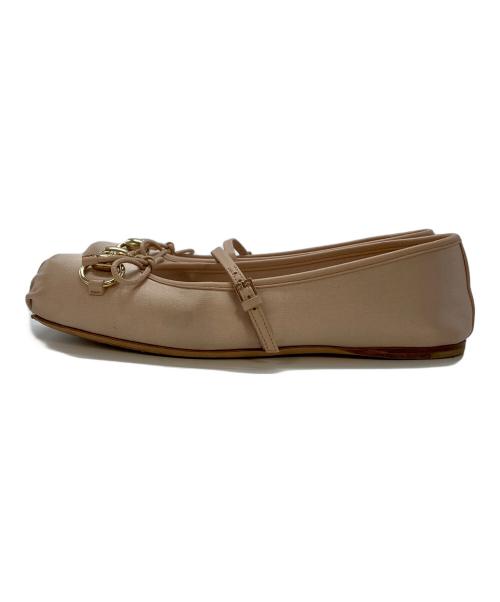 GUCCI（グッチ）GUCCI (グッチ) ホースビット フラットバレエシューズ ピンク サイズ:SIZE35の古着・服飾アイテム