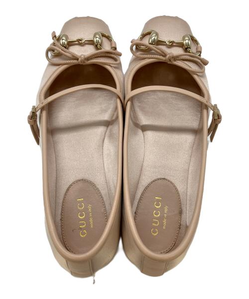 GUCCI（グッチ）GUCCI (グッチ) ホースビット フラットバレエシューズ ピンク サイズ:SIZE35の古着・服飾アイテム
