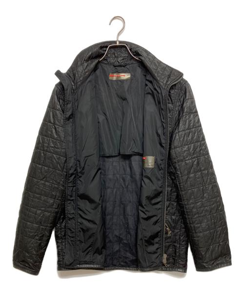PRADA SPORTS（プラダスポーツ）PRADA SPORTS (プラダスポーツ) レザーパイピングキルティングジャケット ブラック サイズ:SIZE Mの古着・服飾アイテム
