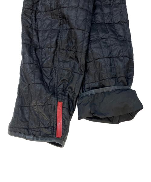 PRADA SPORTS（プラダスポーツ）PRADA SPORTS (プラダスポーツ) レザーパイピングキルティングジャケット ブラック サイズ:SIZE Mの古着・服飾アイテム