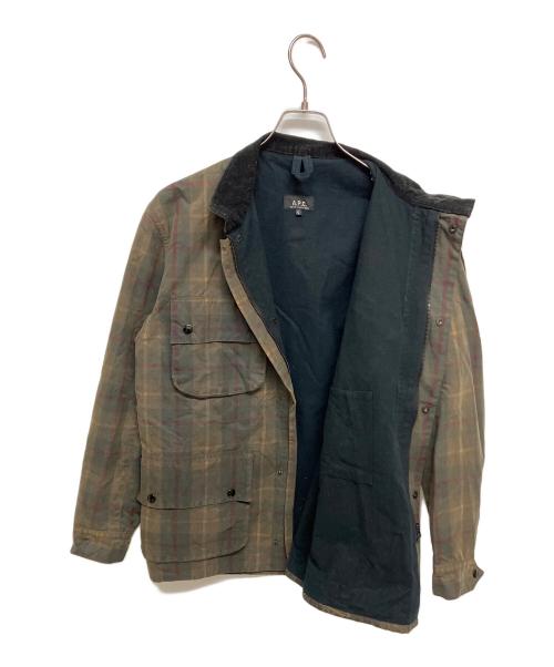 A.P.C.（アーペーセー）A.P.C. (アーペーセー) ワックスコットン オイルドジャケット ブラウン サイズ:34の古着・服飾アイテム