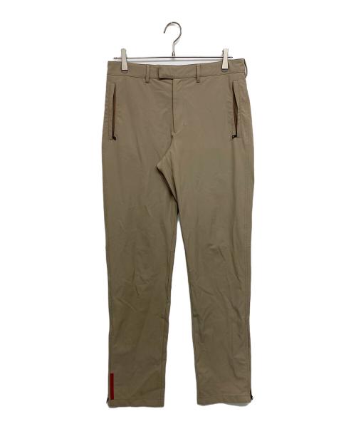 PRADA SPORTS（プラダスポーツ）PRADA SPORTS (プラダスポーツ) 裾ジップストレッチパンツ ベージュ サイズ:SIZE 48の古着・服飾アイテム