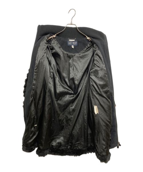 ARMANI JEANS（アルマーニジーンズ）ARMANI JEANS (アルマーニジーンズ) Wジップファーコート ブラック サイズ:SIZE Mの古着・服飾アイテム