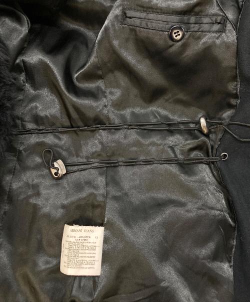 ARMANI JEANS（アルマーニジーンズ）ARMANI JEANS (アルマーニジーンズ) Wジップファーコート ブラック サイズ:SIZE Mの古着・服飾アイテム