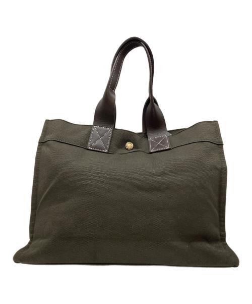 BURBERRY BLUE LABEL（バーバリー ブルー レーベル）BURBERRY BLUE LABEL (バーバリー ブルー レーベル) ホースロゴキャンバスハンドバッグ ブラウン サイズ:実寸参照の古着・服飾アイテム