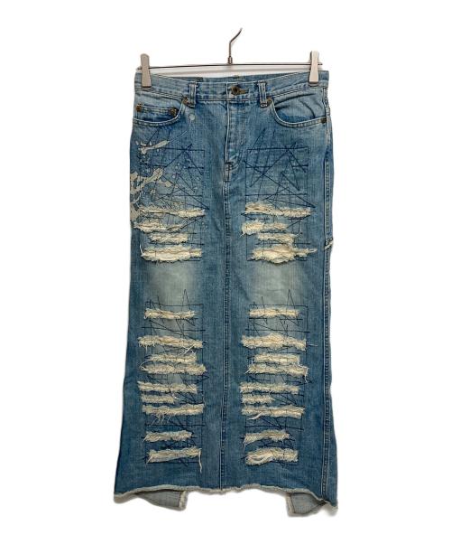 hysterics（ヒステリックス）hysterics (ヒステリックス) ダメージ加工デニムスカート　3AK-3911 インディゴ サイズ:SIZE Sの古着・服飾アイテム