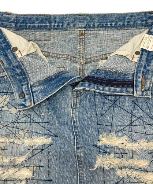 hysterics（ヒステリックス）hysterics (ヒステリックス) ダメージ加工デニムスカート　3AK-3911 インディゴ サイズ:SIZE Sの古着・服飾アイテム