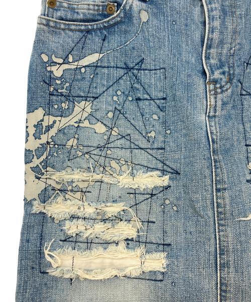 hysterics（ヒステリックス）hysterics (ヒステリックス) ダメージ加工デニムスカート　3AK-3911 インディゴ サイズ:SIZE Sの古着・服飾アイテム