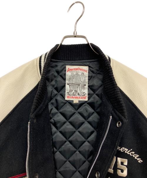 AVIREX（アヴィレックス）AVIREX (アヴィレックス) 2TONE VARSITY JACKET ALL STARS 2トーン ヴァーシティ ジャケット オールスターズ 6122113 ブラック サイズ:2XLの古着・服飾アイテム