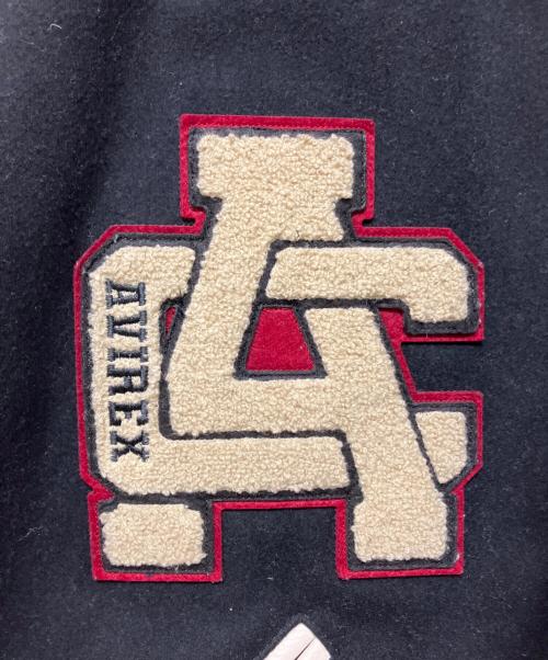 AVIREX（アヴィレックス）AVIREX (アヴィレックス) 2TONE VARSITY JACKET ALL STARS 2トーン ヴァーシティ ジャケット オールスターズ 6122113 ブラック サイズ:2XLの古着・服飾アイテム