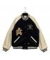 AVIREX（アヴィレックス）の古着「2TONE VARSITY JACKET ALL STARS 2トーン ヴァーシティ ジャケット オールスターズ 6122113」｜ブラック