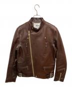 so farソーファー）の古着「HORSE LEATHER RIDERS/ホースレザージャケット S1502UJK01」｜ブラウン