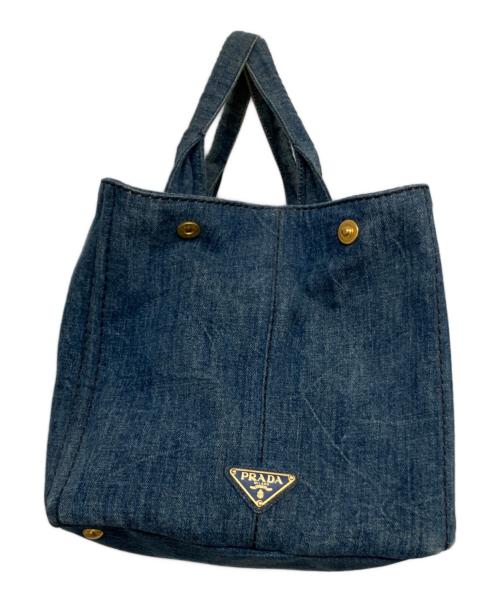 PRADA（プラダ）PRADA (プラダ) トートバッグ　BN1872 インディゴ サイズ:実寸参照の古着・服飾アイテム