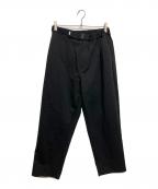 Graphpaperグラフペーパー）の古着「Compact Ponte Wide Tapered Chef Pants　GM253-40042B」｜ブラック