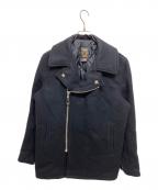 Schottショット）の古着「766US MELTON ZIP UP P-COAT 7823954024」｜ネイビー
