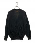 BATONERバトナ―）の古着「WASHED HIGH COUNT LINEN V NECK CARDIGAN（ウォッシュド ハイカウント リネン ブイネック カーディガン）　BN-26SM-021」｜グレー