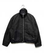 stussyステューシー）の古着「PILE LINED ZIP JACKET（パイル ラインド ジップ ジャケット）115887」｜アイボリー×ブラック
