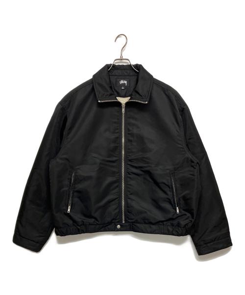 stussy（ステューシー）stussy (ステューシー) PILE LINED ZIP JACKET（パイル ラインド ジップ ジャケット）115887 アイボリー×ブラック サイズ:SIZE Lの古着・服飾アイテム