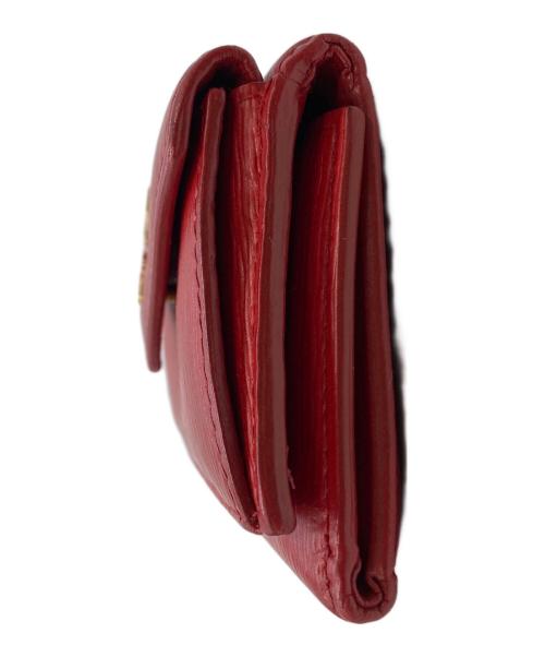 PRADA（プラダ）PRADA (プラダ) 3つ折り財布 1MH021 レッド サイズ:実寸サイズをご参照くださいの古着・服飾アイテム