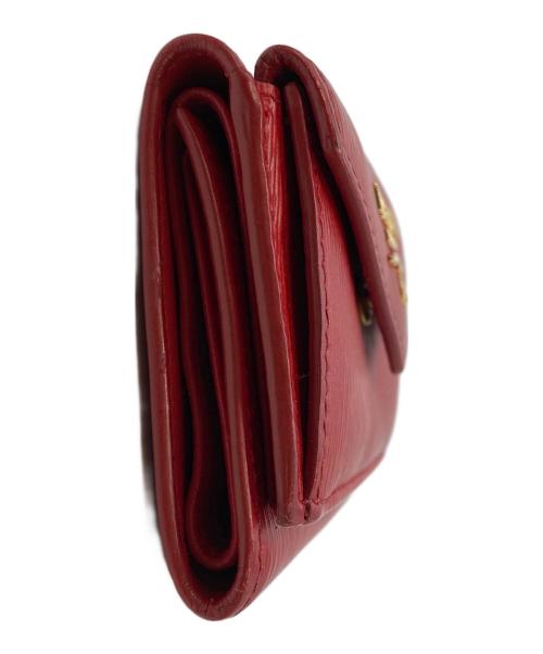 PRADA（プラダ）PRADA (プラダ) 3つ折り財布 1MH021 レッド サイズ:実寸サイズをご参照くださいの古着・服飾アイテム