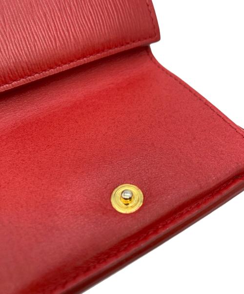 PRADA（プラダ）PRADA (プラダ) 3つ折り財布 1MH021 レッド サイズ:実寸サイズをご参照くださいの古着・服飾アイテム