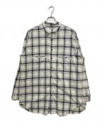 OUTILウティ）の古着「CHEMISIER SIROD チェックシャツ」｜グレー×ブルー