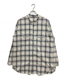 OUTIL（ウティ）の古着「CHEMISIER SIROD チェックシャツ」｜グレー×ブルー
