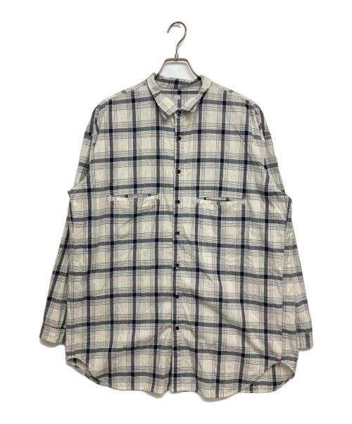 OUTIL（ウティ）OUTIL (ウティ) CHEMISIER SIROD チェックシャツ グレー×ブルー サイズ:SIZE 2の古着・服飾アイテム