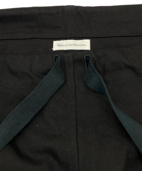 MAISON MA MANIERE（メゾンママ二エ）MAISON MA MANIERE (メゾンママ二エ) SAS TYPE OVER TROUSERS ブラック サイズ:不明の古着・服飾アイテム