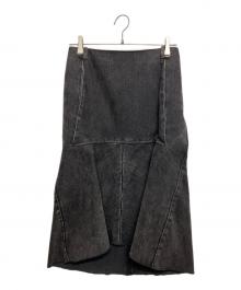 BALENCIAGA（バレンシアガ）の古着「デニムスカート　572191 TBP47」｜ブラック