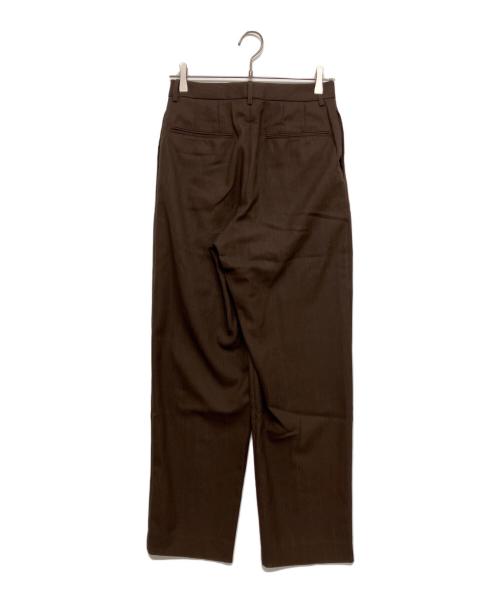 AURALEE（オーラリー）AURALEE (オーラリー) Hard Twist Wool Panama Stripe Slacks　A23SP04WP ブラウン サイズ:SIZE 1の古着・服飾アイテム