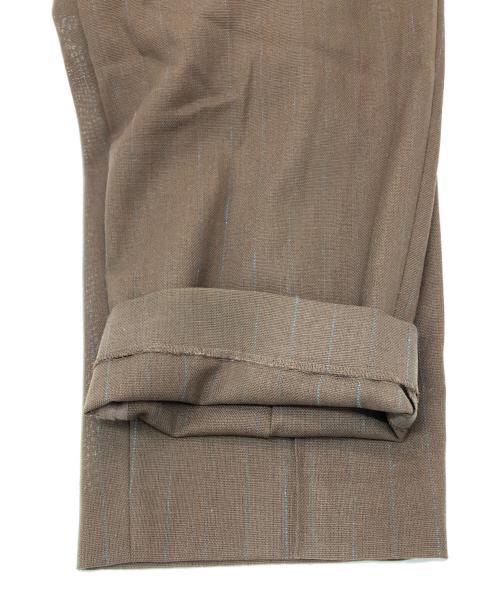 AURALEE（オーラリー）AURALEE (オーラリー) Hard Twist Wool Panama Stripe Slacks　A23SP04WP ブラウン サイズ:SIZE 1の古着・服飾アイテム