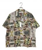 BALバル）の古着「bal COLLAGE LYOCELL SS SHIRT　BAL-2095」｜グレー