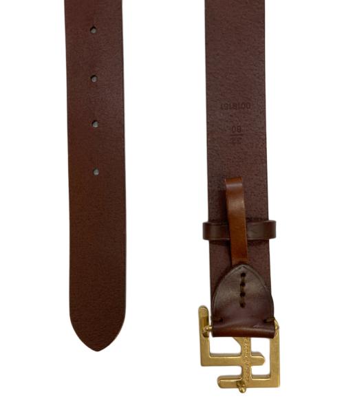 RALPH LAUREN（ラルフローレン）RALPH LAUREN (ラルフローレン) RL ヴァケッタ レザー ベルト 5C 5673 ブラウン サイズ:SIZE 32/80の古着・服飾アイテム