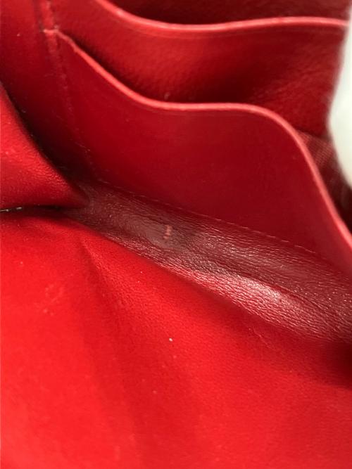 PRADA（プラダ）PRADA (プラダ) 2つ折り財布　1PP122 レッド サイズ:実寸参照の古着・服飾アイテム