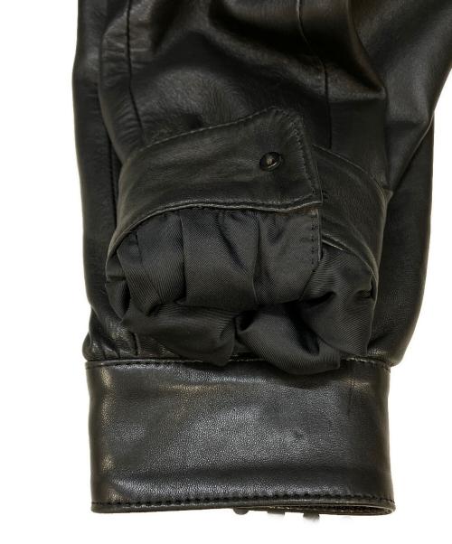 georges memmi（ジョルジュメミ）georges memmi (ジョルジュメミ) ファー切替レザーコート ブラック サイズ:SIZE 9の古着・服飾アイテム