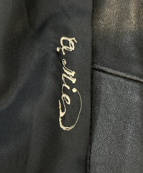 georges memmi（ジョルジュメミ）georges memmi (ジョルジュメミ) ファー切替レザーコート ブラック サイズ:SIZE 9の古着・服飾アイテム
