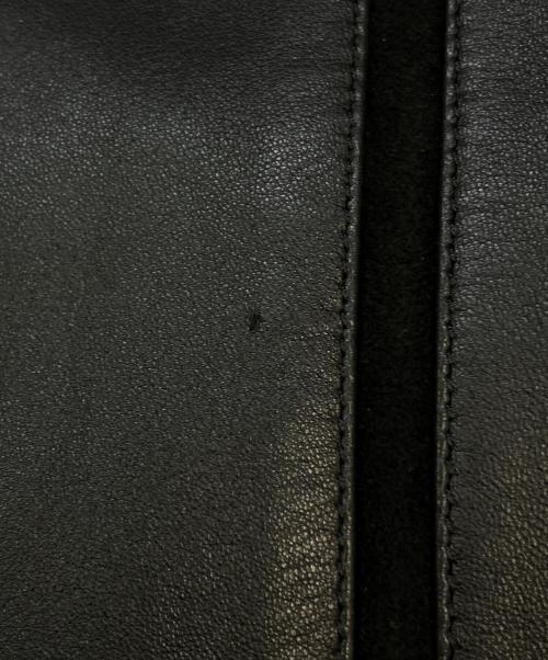 georges memmi（ジョルジュメミ）georges memmi (ジョルジュメミ) ファー切替レザーコート ブラック サイズ:SIZE 9の古着・服飾アイテム