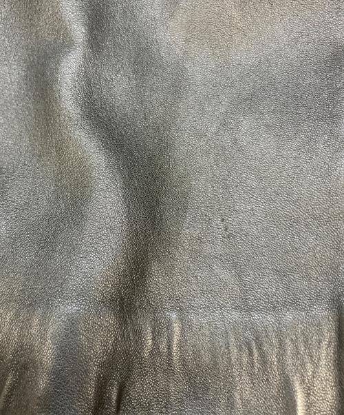 georges memmi（ジョルジュメミ）georges memmi (ジョルジュメミ) ファー切替レザーコート ブラック サイズ:SIZE 9の古着・服飾アイテム