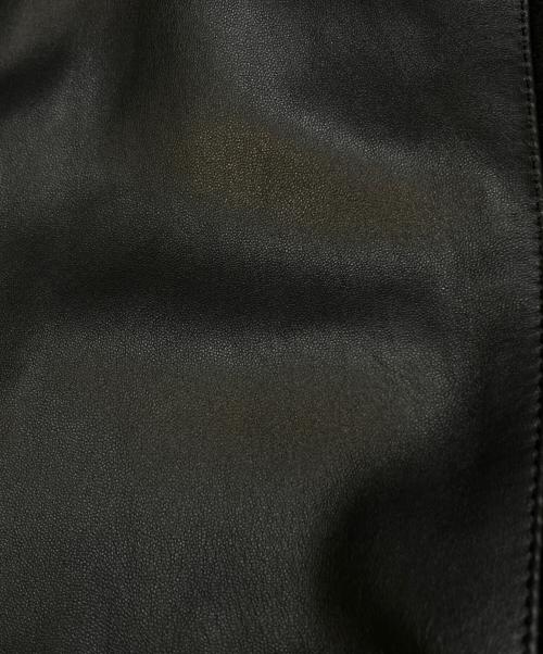 georges memmi（ジョルジュメミ）georges memmi (ジョルジュメミ) ファー切替レザーコート ブラック サイズ:SIZE 9の古着・服飾アイテム