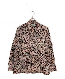 WACKO MARIA（ワコマリア）の古着「LEOPARD FLANNEL OPEN COLLAR SHIRT」｜ブラック×ピンク