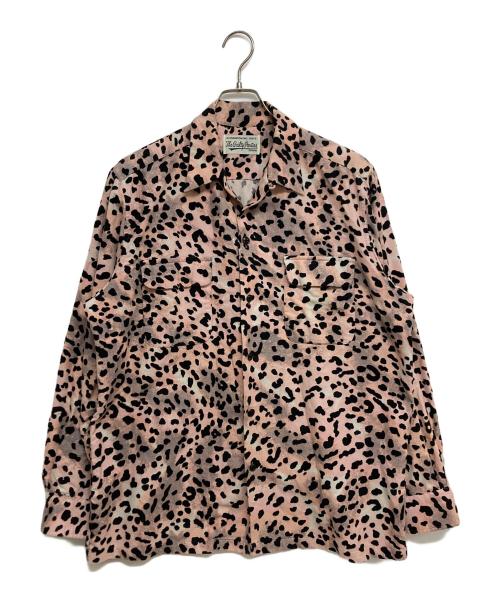 WACKO MARIA（ワコマリア）WACKO MARIA (ワコマリア) LEOPARD FLANNEL OPEN COLLAR SHIRT ブラック×ピンク サイズ:SIZE Lの古着・服飾アイテム