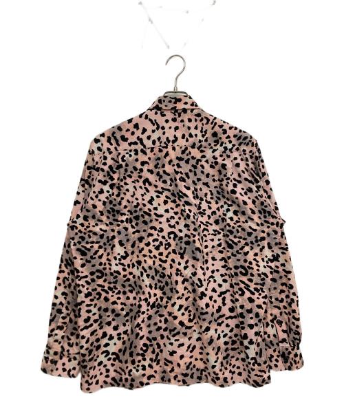 WACKO MARIA（ワコマリア）WACKO MARIA (ワコマリア) LEOPARD FLANNEL OPEN COLLAR SHIRT ブラック×ピンク サイズ:SIZE Lの古着・服飾アイテム