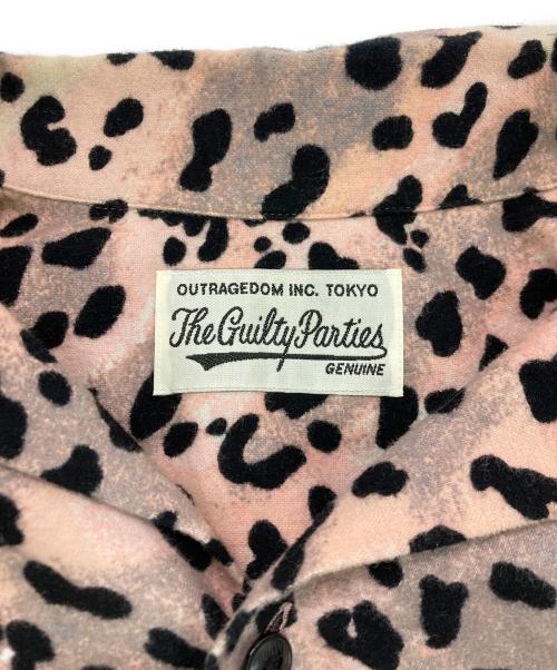 WACKO MARIA（ワコマリア）WACKO MARIA (ワコマリア) LEOPARD FLANNEL OPEN COLLAR SHIRT ブラック×ピンク サイズ:SIZE Lの古着・服飾アイテム