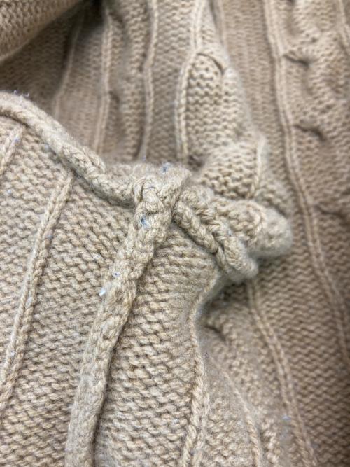 POLO RALPH LAUREN（ポロ・ラルフローレン）POLO RALPH LAUREN (ポロ・ラルフローレン) カシミヤ混 ケーブルニットカーディガン ブラウン サイズ:SIZE Mの古着・服飾アイテム