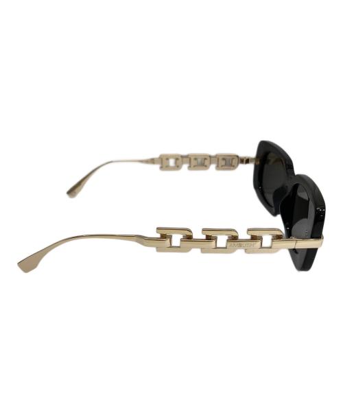 AMBUSH（アンブッシュ）AMBUSH (アンブッシュ) A CHAIN SUNGLASSES　12115068 ブラック×ゴールド サイズ:51口19-145の古着・服飾アイテム