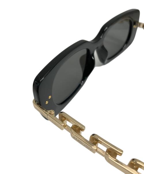 AMBUSH（アンブッシュ）AMBUSH (アンブッシュ) A CHAIN SUNGLASSES　12115068 ブラック×ゴールド サイズ:51口19-145の古着・服飾アイテム