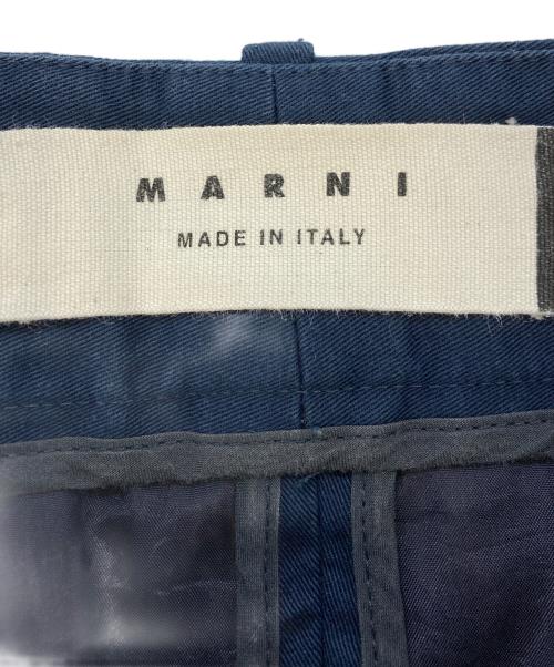 MARNI（マルニ）MARNI (マルニ) クロップドワイドパンツ ネイビー サイズ:SIZE36の古着・服飾アイテム