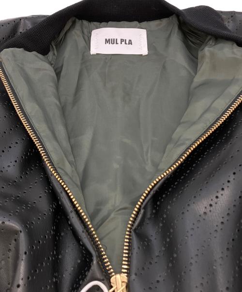 MUL PLA（マル プラ）MUL PLA (マル プラ) パンチングレザージャケット　2D02-G01S-14 ブラック サイズ:SIZE Mの古着・服飾アイテム
